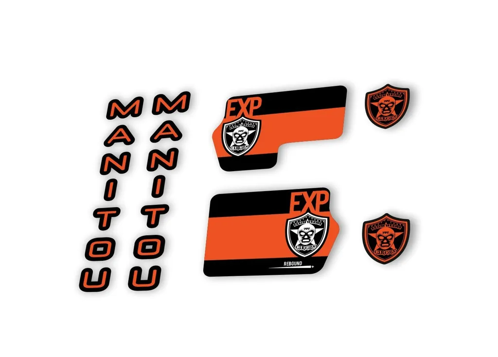 Manitou Circus Expert 2020 Fork Suspension Decal Kit Sticker Orange - 1