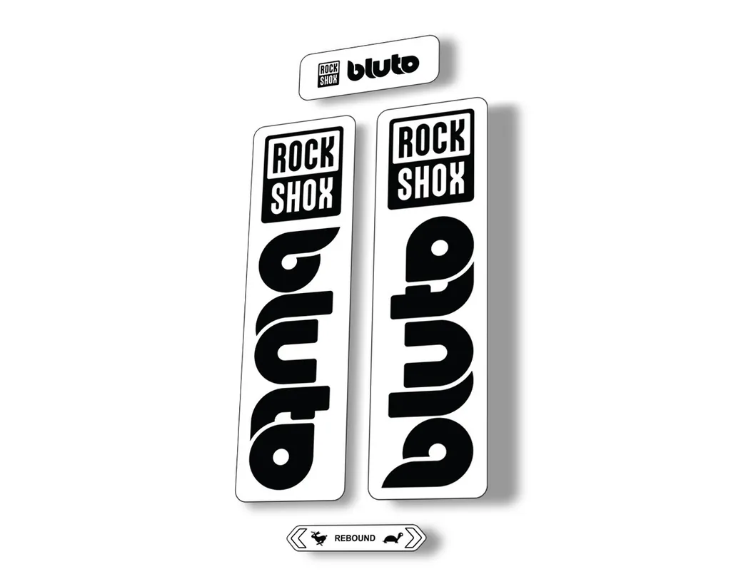 Rock Shox BLUTO 2021 Mountain Bike Cycling Decal Kit Sticker Adhesive Black - 1