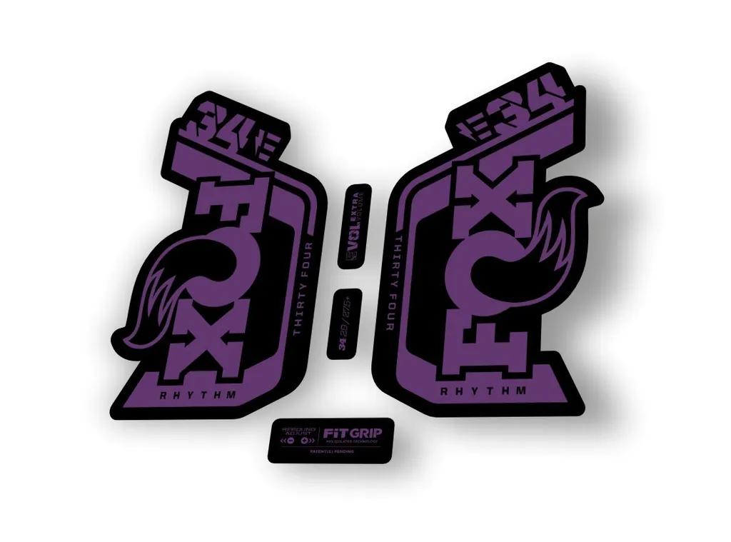 Fox 34 Rhythm E Bike 2024 Fork Suspension Factory Decal Sticker Adhesive Purple - 1