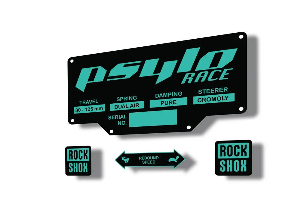 Rock Shox PSYLO 2002 Mountain Bike Cycling Decal Kit Sticker Adhesive Dolphin - 1