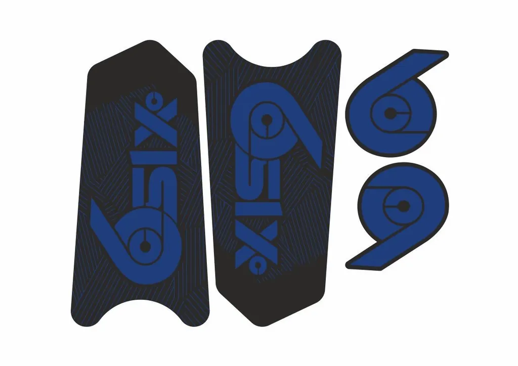 Race Face SixC Crank Decals Set Stickers Mountain Bike Adhesive Dark Blue 2Pcs - 1