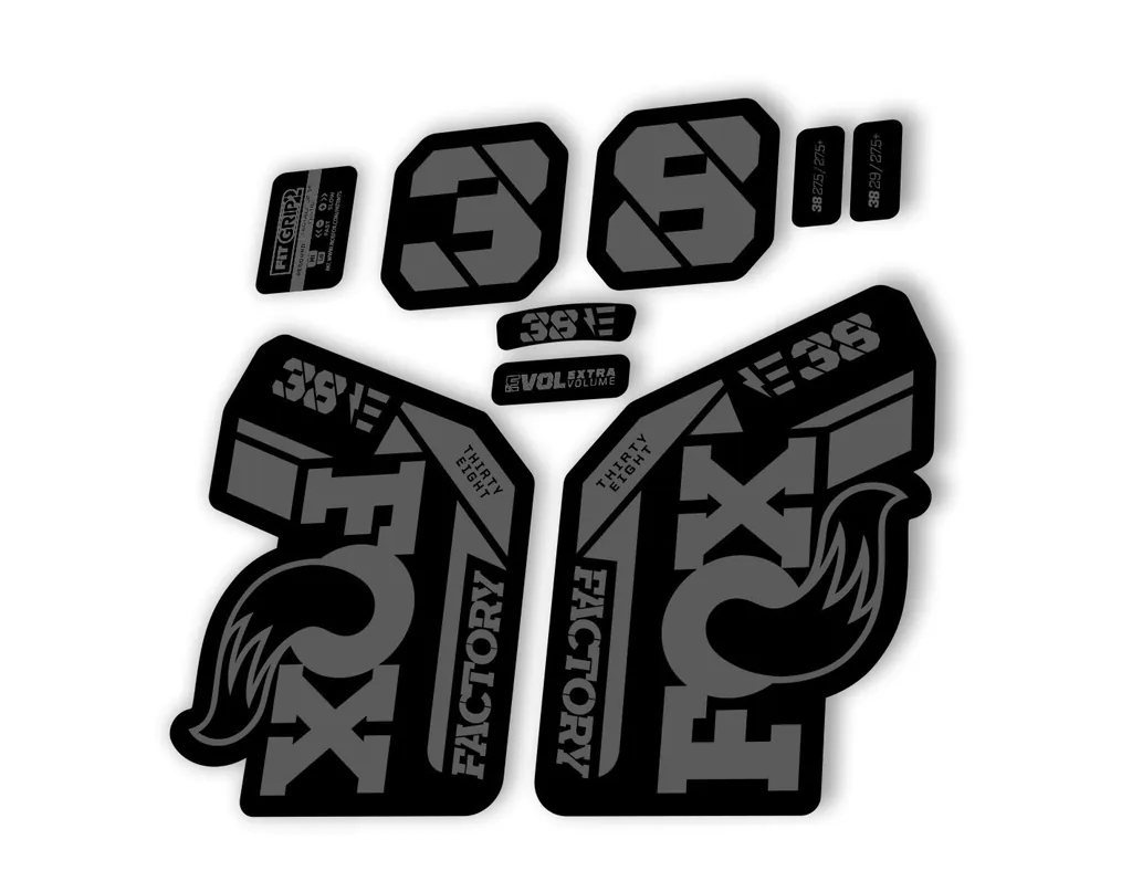 FOX 38 2021 E Bike Forks Suspension Factory Decal Sticker Adhesive Gray - 1