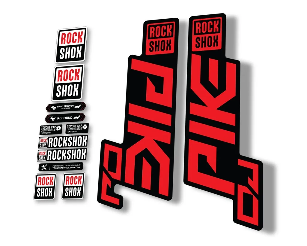 Rock Shox PIKE DJ 2021 Mountain Bike Cycling Decal Sticker Adhesive Red - 1