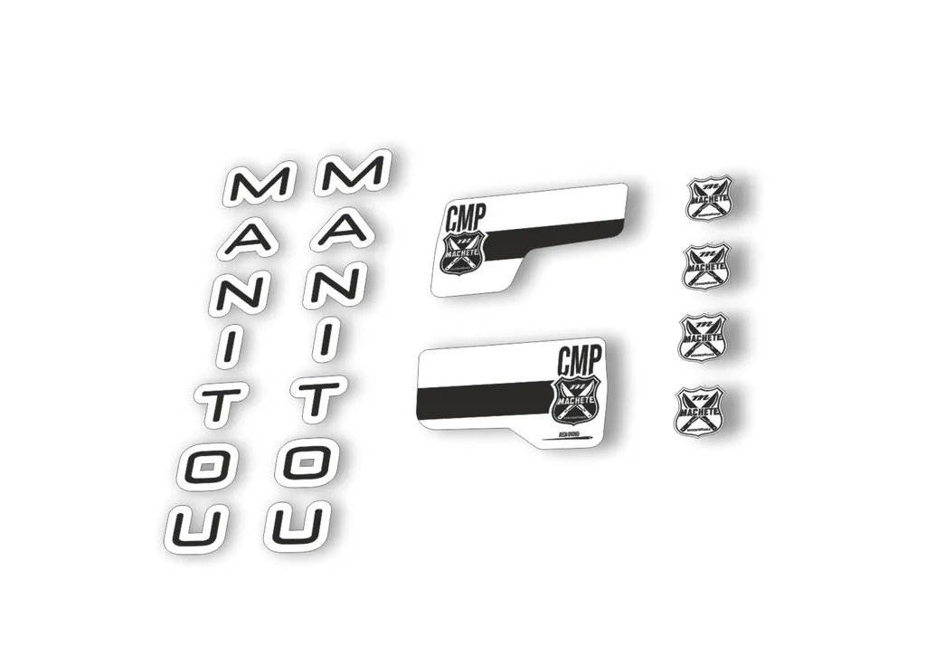 Manitou Machette Comp 2020 Fork Suspension Decal Kit Sticker Set Black - 1