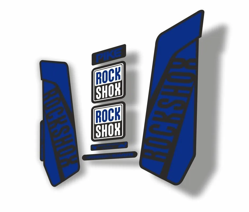 Rock Shox Pike 2016 Mountain Bike Cycling Decal Kit Sticker Adhesive Dark Blue - 1