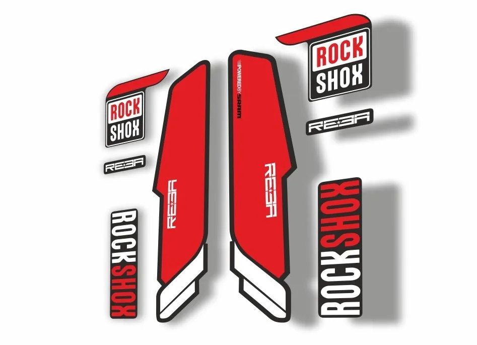 Rock Shox REBA 2015-2017 Fork Decal Mountain Bike Cycling Sticker Adhesive Red - 1