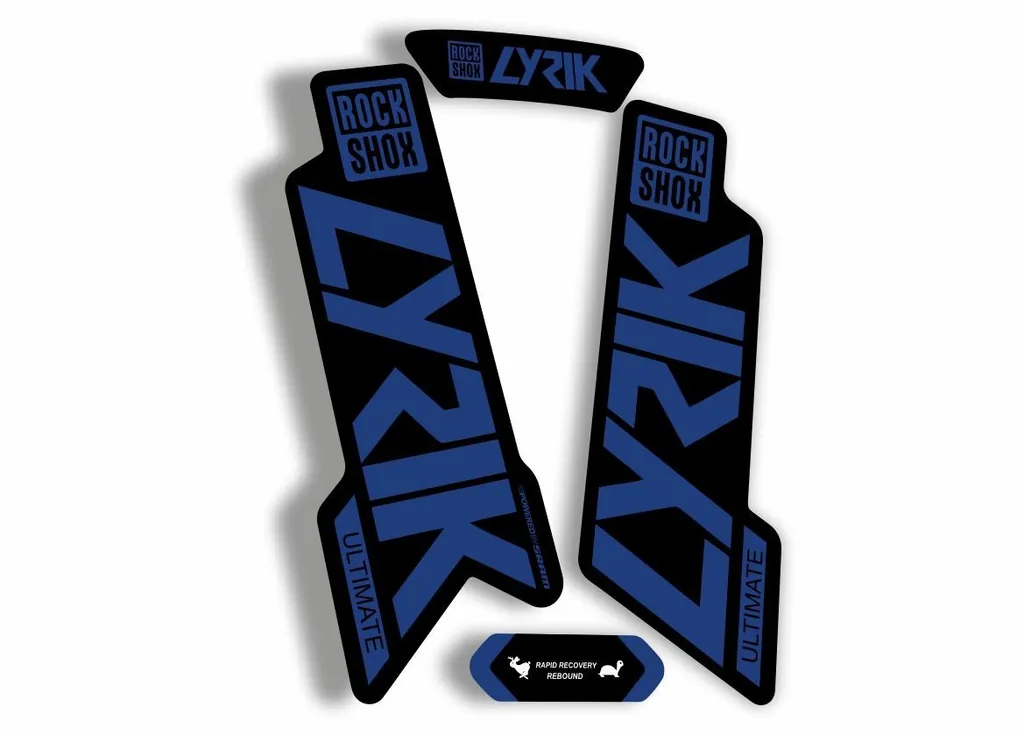 Rock Shox Lyrik Ultimate 2020 Fork Decal Bike Cycling Sticker Dark Blue - 1