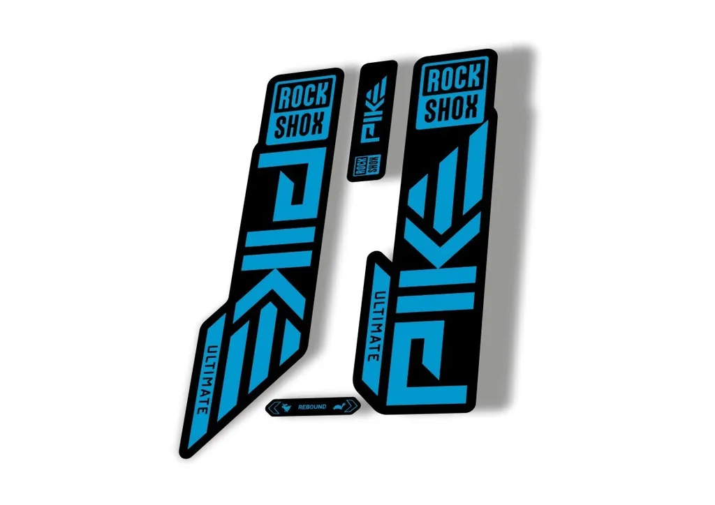 Rock Shox PIKE ULTIMATE 2023 Mountain Bike Cycling Decal Sticker Adhesive Blue - 1