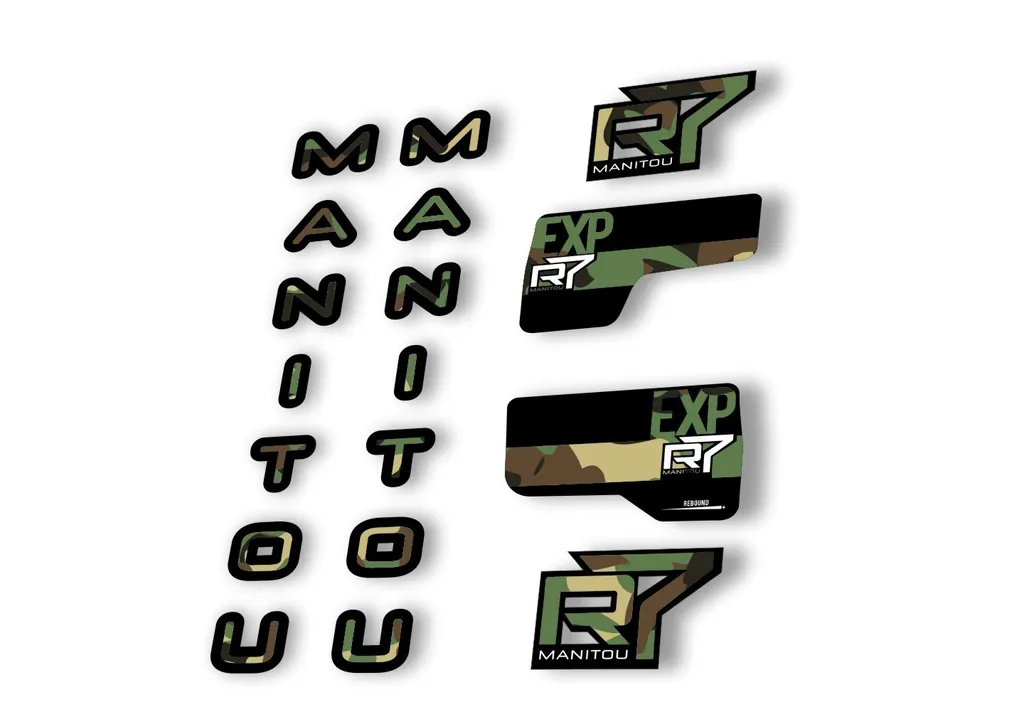 Manitou R7 Expert 2020 Fork Suspension Decal Kit Sticker Set Camo - 1