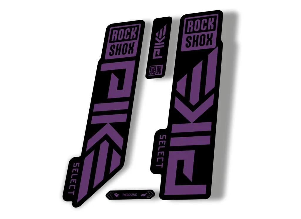 Rock Shox PIKE SELECT 2023 Mountain Bike Cycling Decal Sticker Adhesive Purple - 1