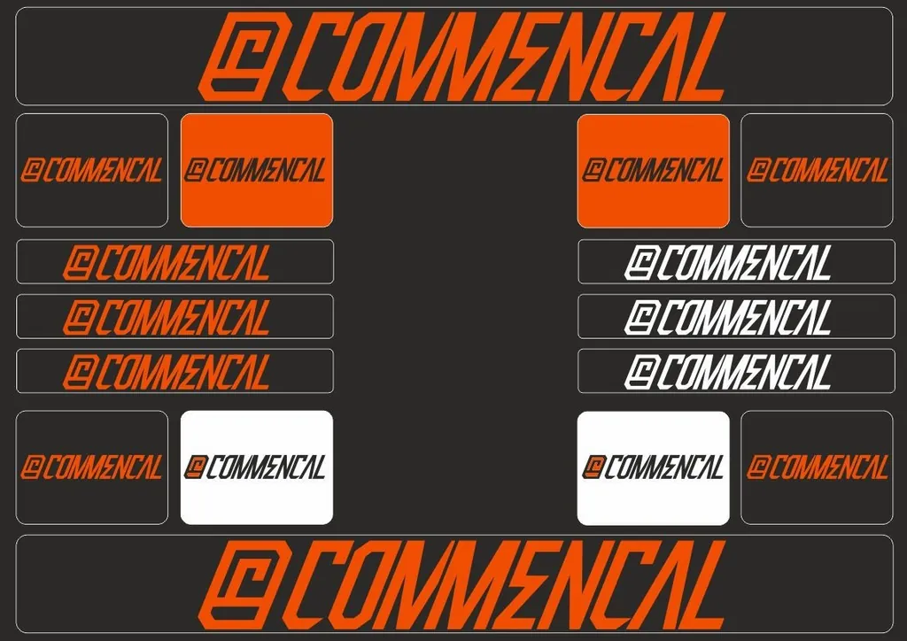 Bicycle Vinyl Frame Stickers Custom Compatible with COMMENCAL Orange - 1