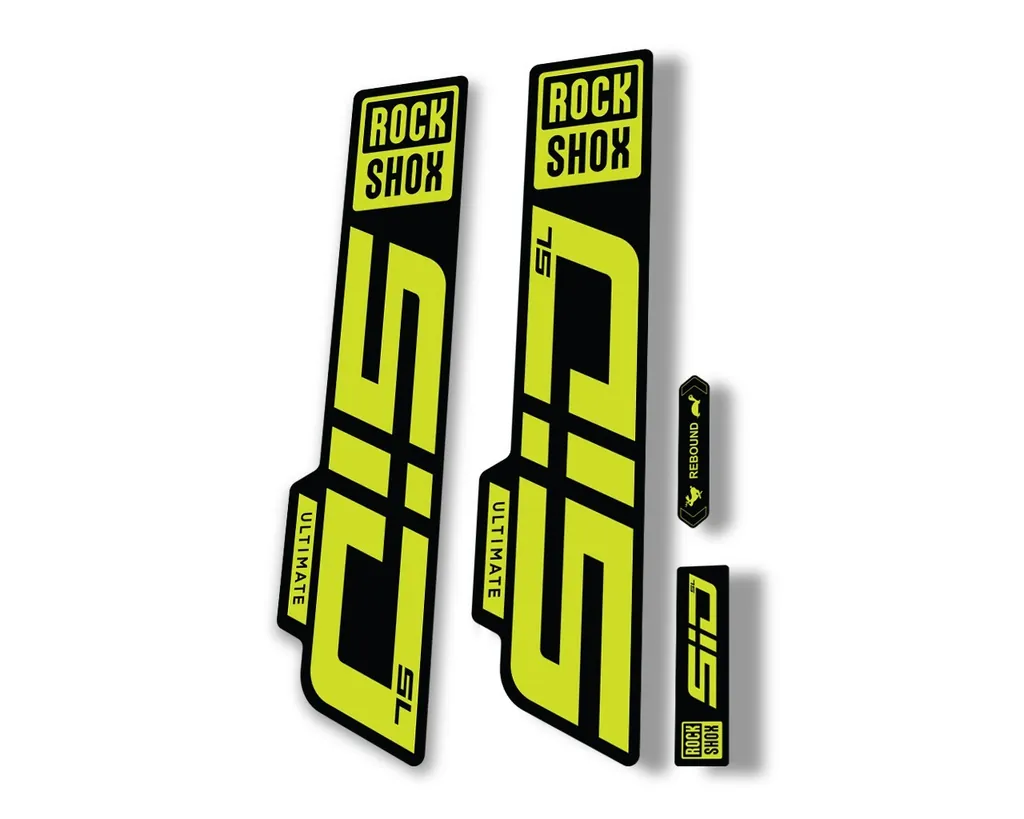Rock Shox SID SL Ultimate 2021 Mountain Bike Cycling Decal Sticker Lime Green - 1