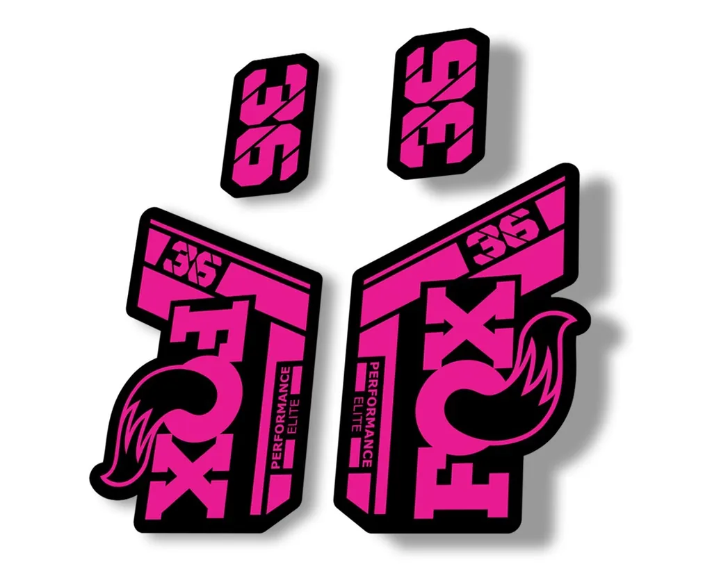 FOX 36 Performance Elite 2021 Forks Suspension Factory Decal Sticker Pink - 1
