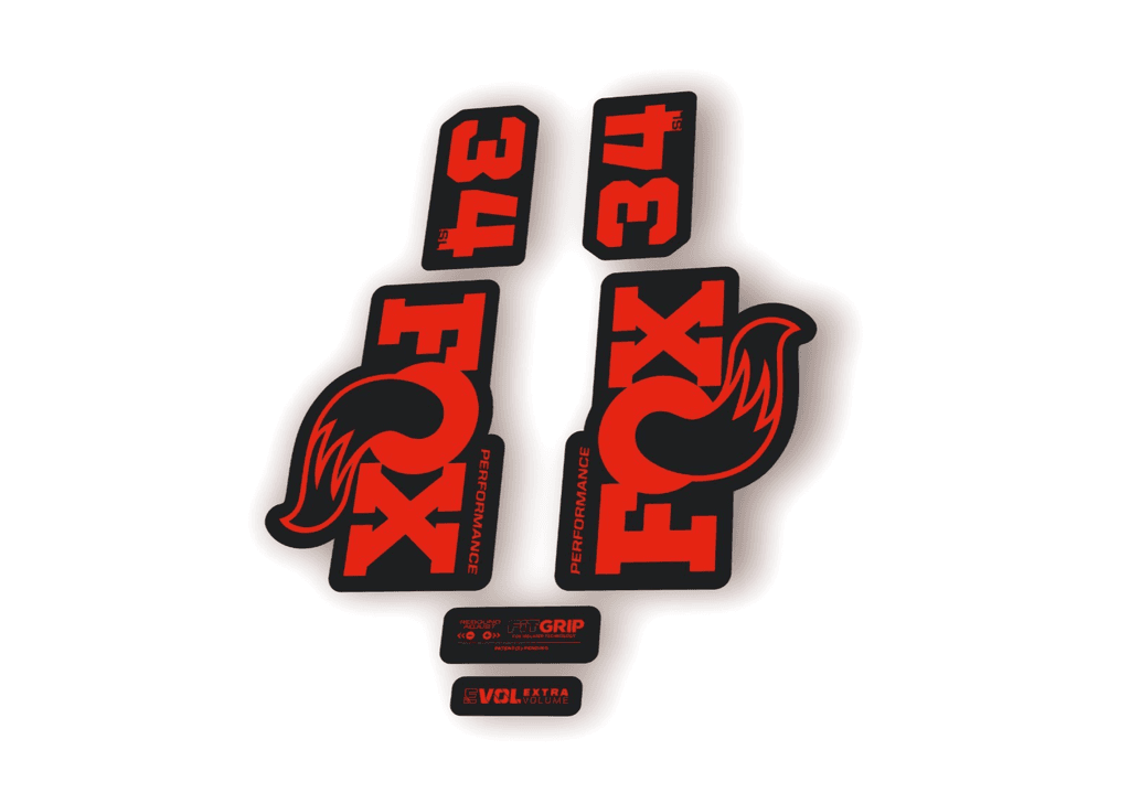 FOX 34 SL Performance 2026 Fork Factory Decal Sticker Adhesive Red - 1