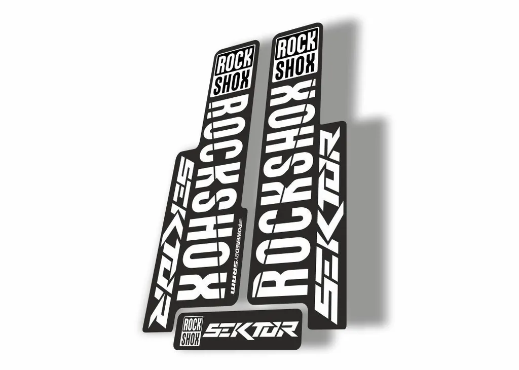 Rock Shox SEKTOR 2018 Fork Decal Mountain Bike Cycling Sticker Adhesive White - 1
