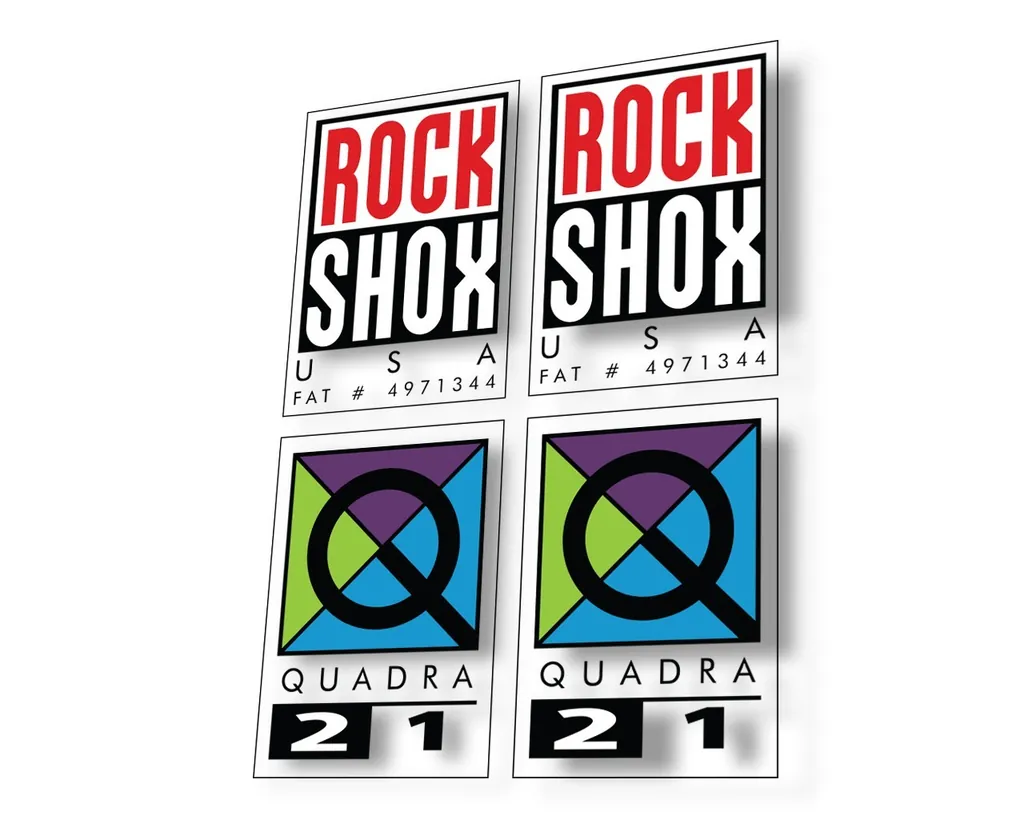 ROCKSHOX Quadra 21 Fork Suspenison Decal Mountain Bike Cycling Sticker Adhesive - 1