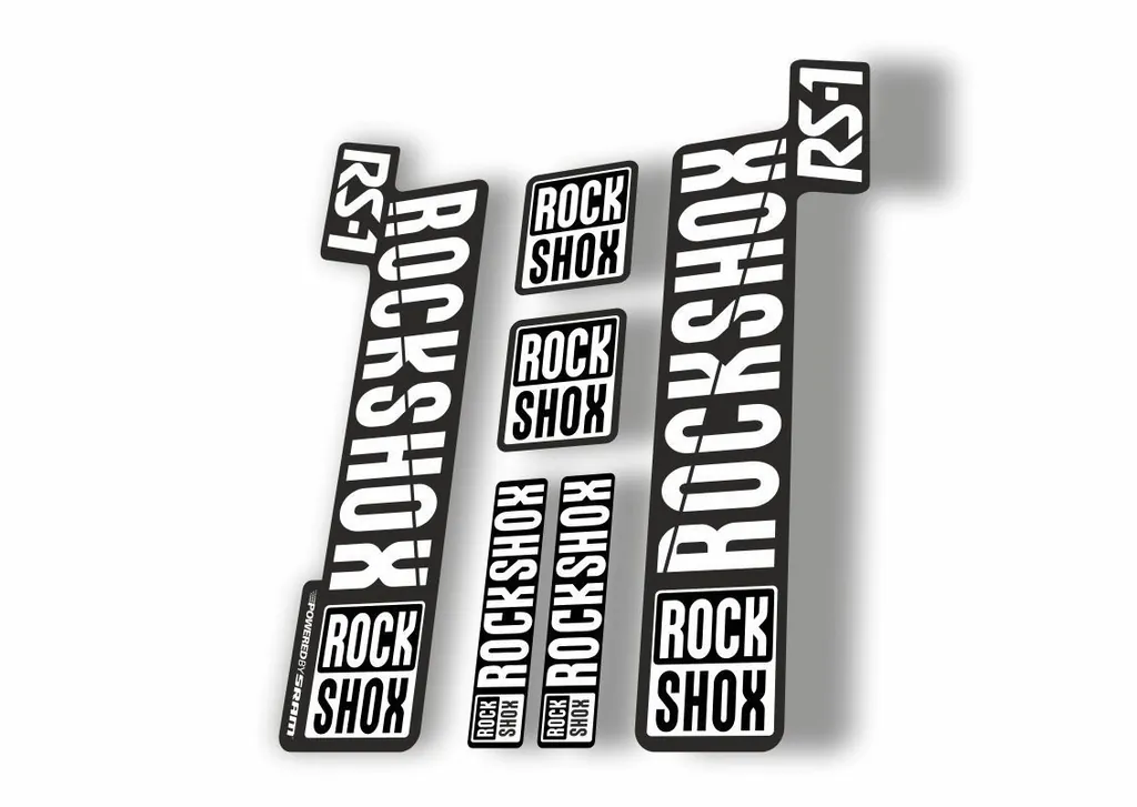 Rock Shox RS1 2018 Fork Decal Mountain Bike Cycling Sticker Adhesive White - 1