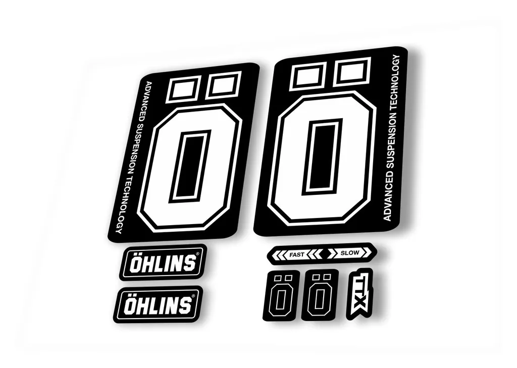 Ohlins DH38 2019 Fork Decal Mountain Bike Cycling Sticker Adhesive White - 1