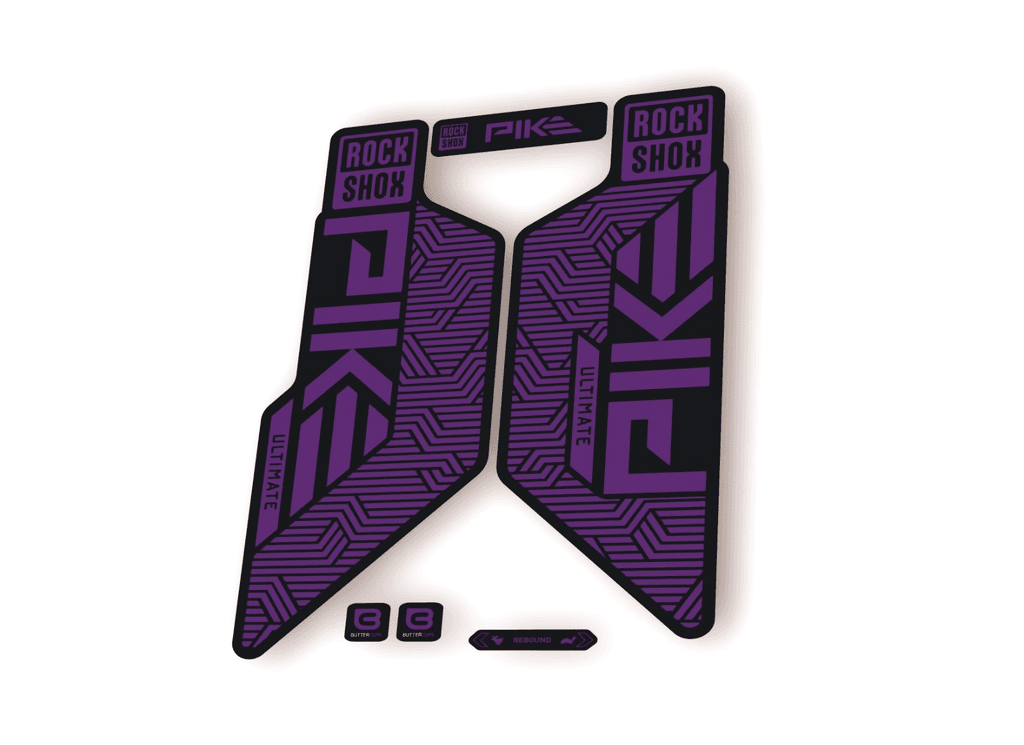 Rock Shox PIKE ULTIMATE 2025 Flight Attendant Bike Cycling Decal Sticker Purple - 1
