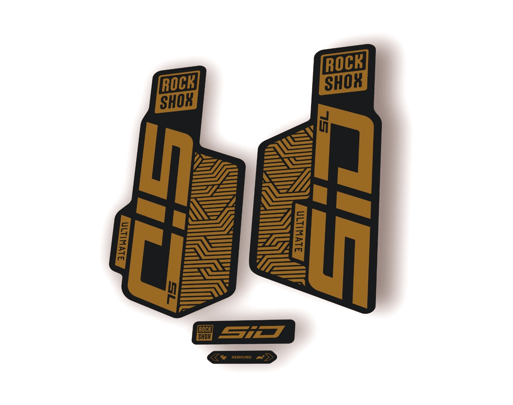 Rock Shox SID SL ULTIMATE 2025 Flight Attendant Bike Cycling Decal Sticker Gold - 1