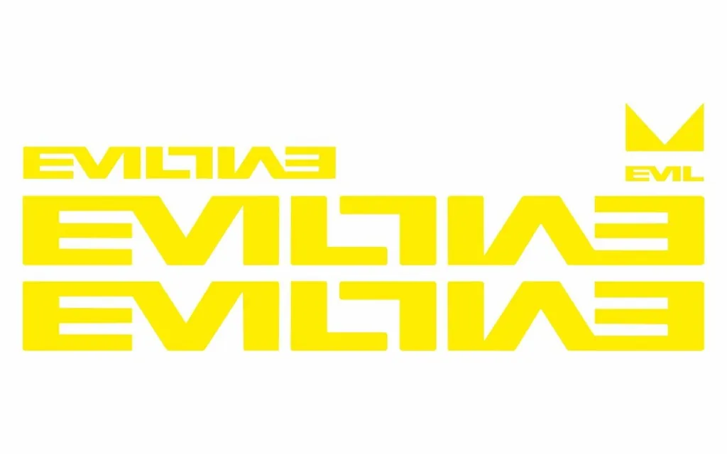 Bicycle Vinyl Frame Stickers – Compatible with EVIL Bike Frames – Yellow - 1
