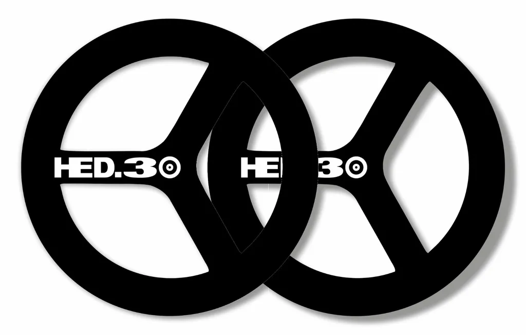 HED.3 Tri-Spoke Rim Wheelset Decal Factory Sticker Vinyl Adhesive White 4Pcs - 1