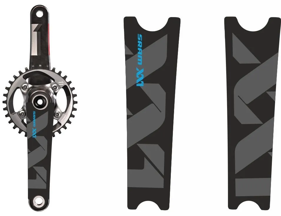 Crank Set Stickers Decals SRAM XX1 Mountain Bike Bicycle Adhesive 2Pc Blue #1 - 1