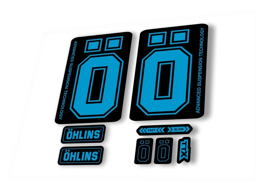 Ohlins DH38 2019 Fork Decal Mountain Bike Cycling Sticker Adhesive Blue - 1