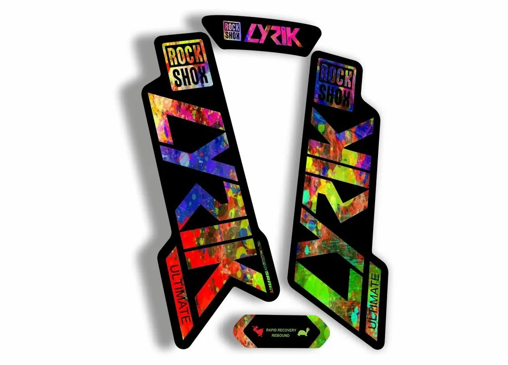 Rock Shox Lyrik Ultimate 2020 Fork Decal Bike Cycling Sticker Oil Slick - 1
