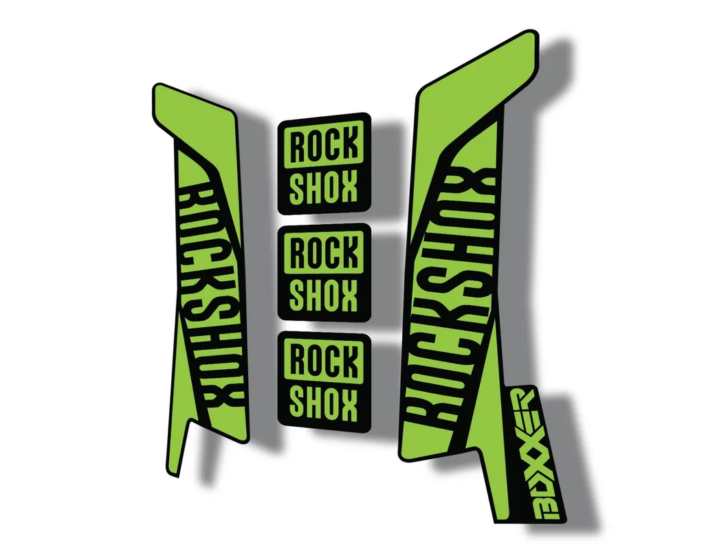 Rock Shox BOXXER 2017 Mountain Bike Cycling Decal Kit Sticker Green - 1