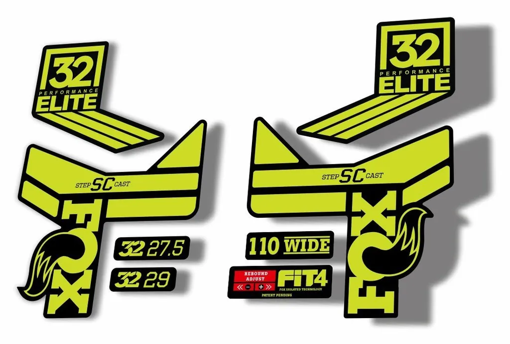 FOX 32 Step Cast SC EP Fork Suspension Factory Decal Stickers Adhesive L.Green - 1