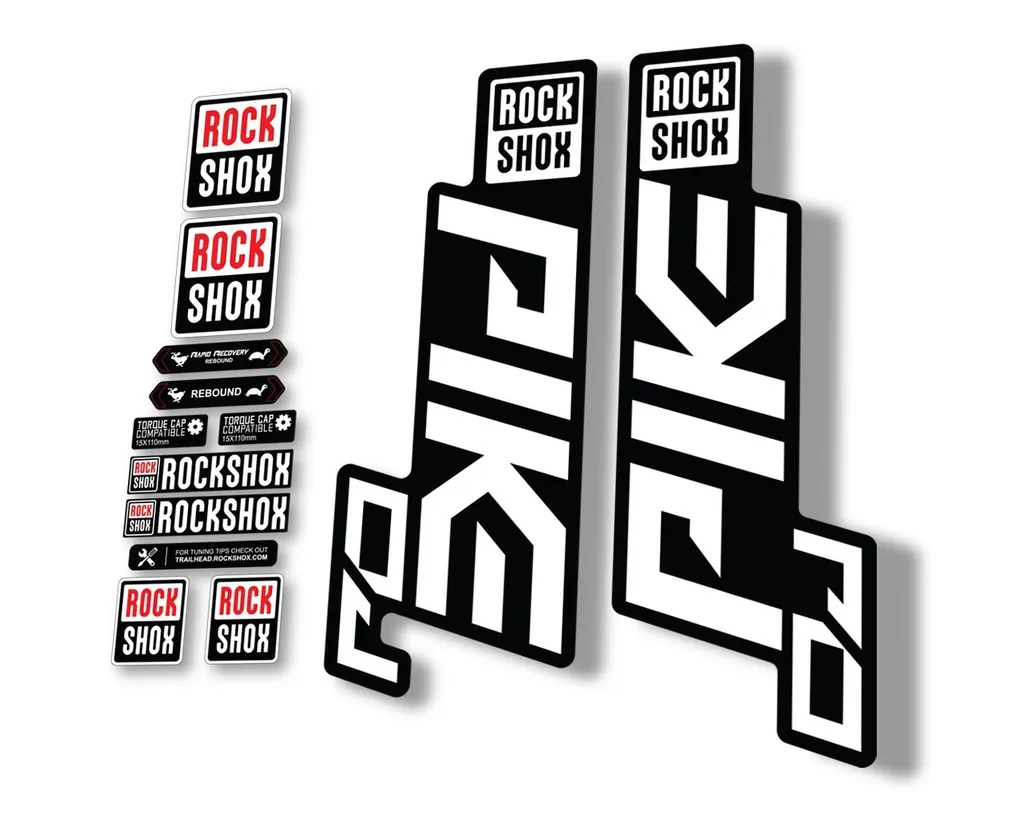 Rock Shox PIKE DJ 2021 Mountain Bike Cycling Decal Sticker Adhesive White - 1
