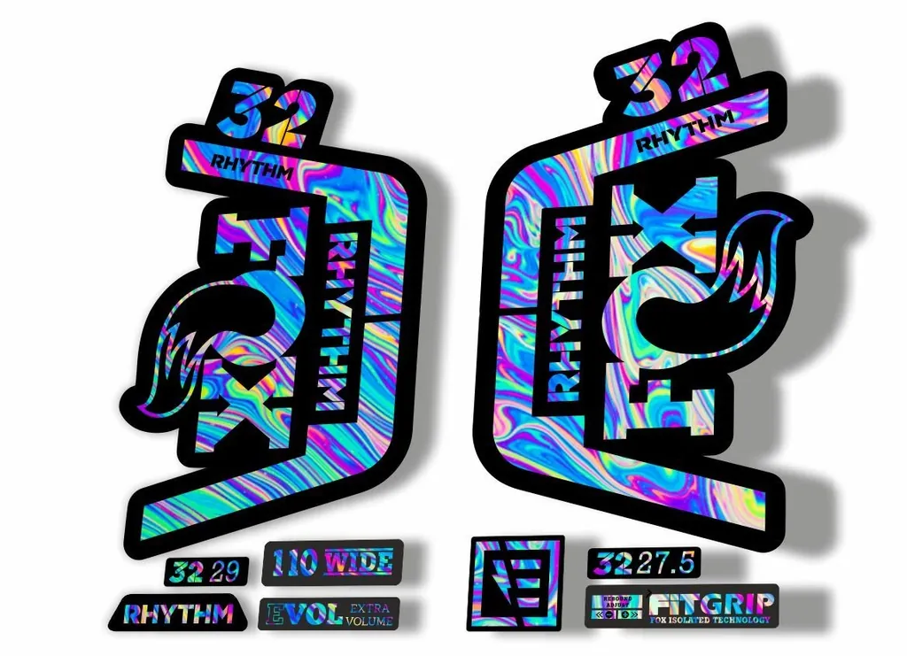FOX 32 Rhythm 2019 Forks Suspension Factory Decal Sticker Adhesive Oil Slick 1 - 1