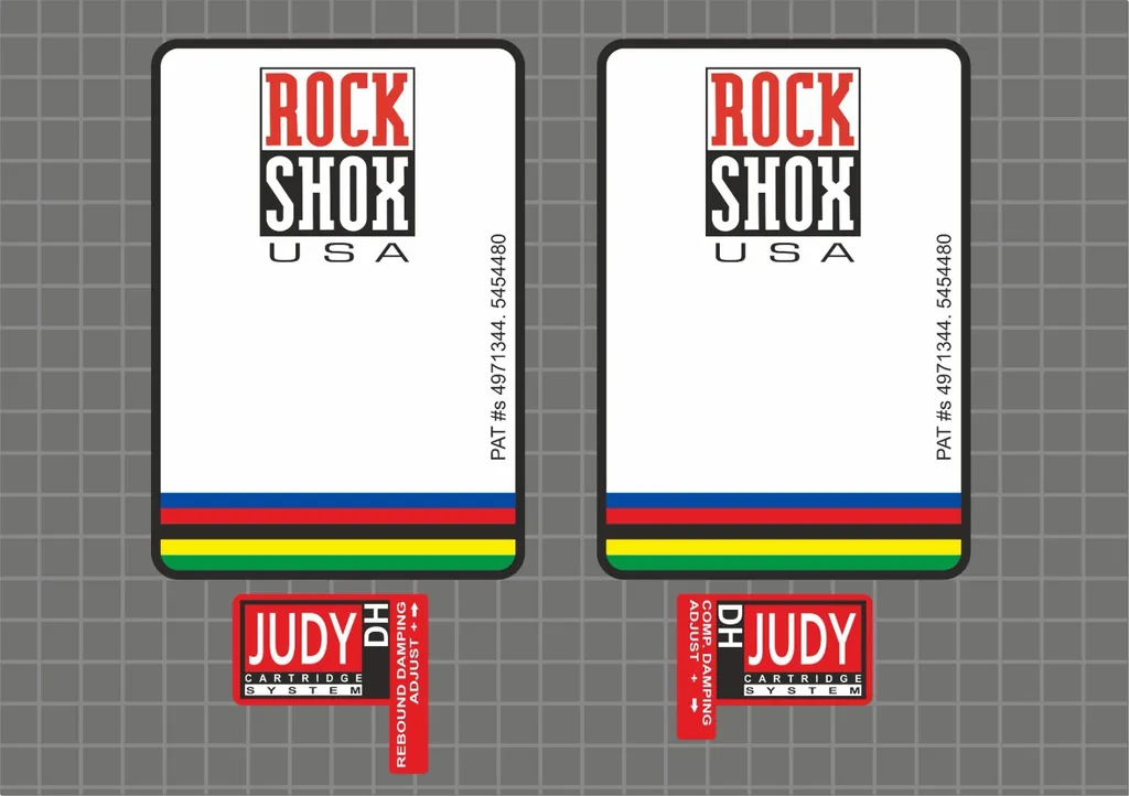Rock Shox JUDY DH UCI 1997 Forks Decals Stickers Graphic Set Vinyl Logo Adhesive - 1