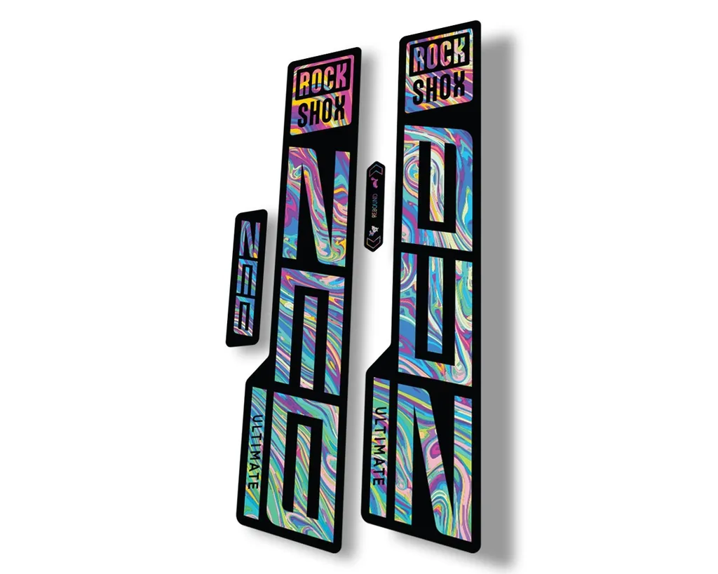 Rock Shox ZEB 2021 ULTIMATE Mountain Bike Cycling Decal Sticker Oil Slick 1 - 1