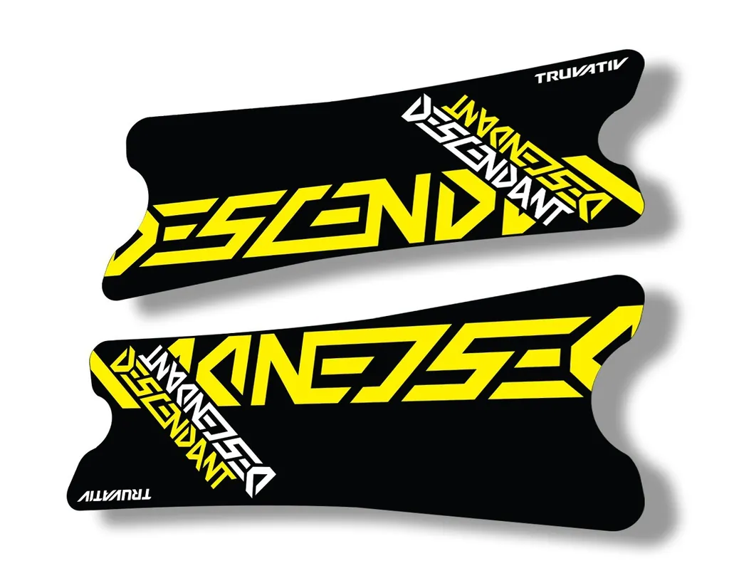 Truvativ 2018 Dexcendant Crank Set Stickers Decals MTB Bicycle 2Pcs Yellow - 1