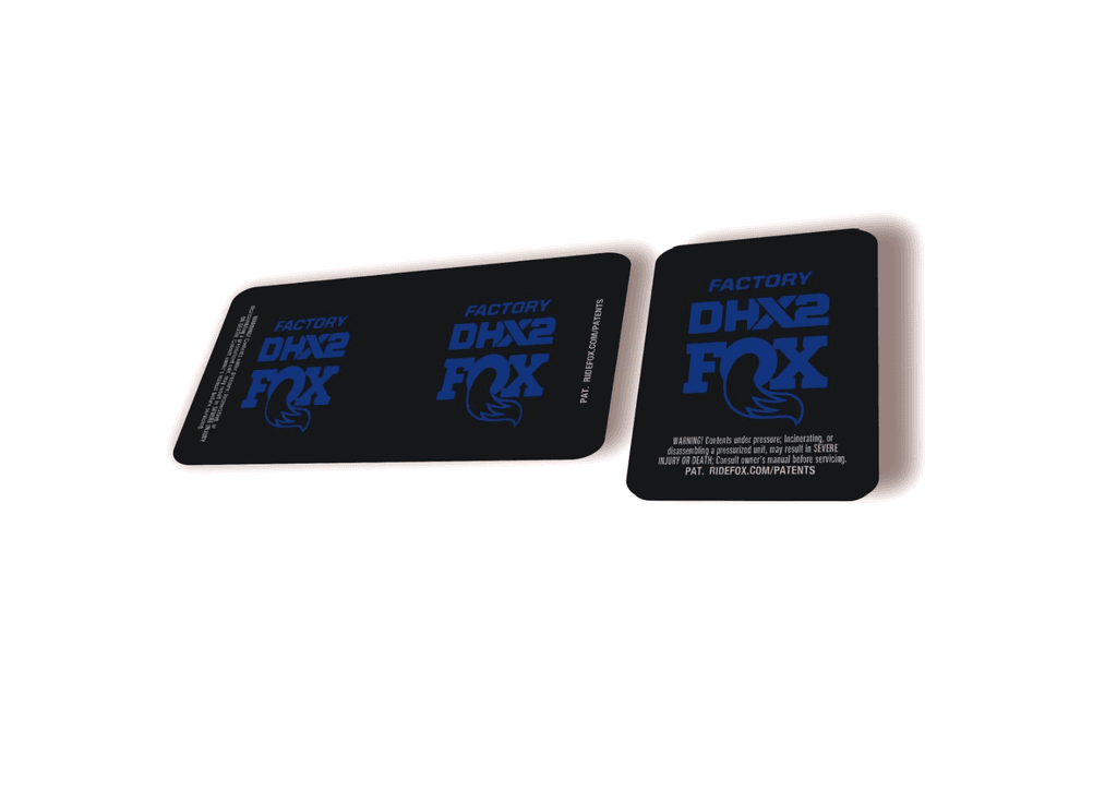FOX DHX2 Factory 2026 Rear Shock Decal Sticker Kit Adhesive D. Blue - 1