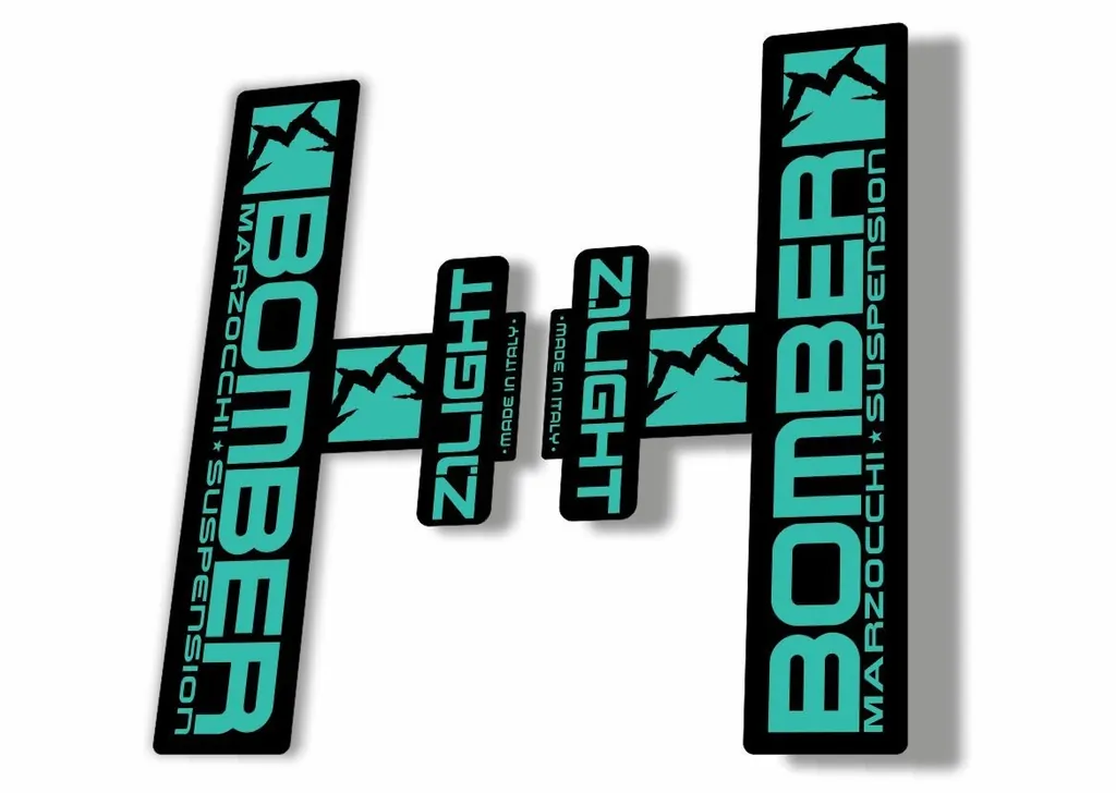 Marzocchi Bomber Z1 Light 2006 Fork Suspension Sticker Decal Kit Adhesiv Dolphin - 1