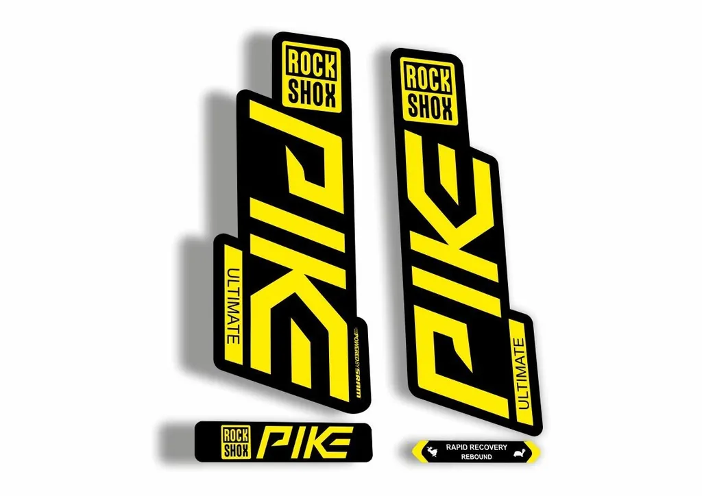 Rock Shox PIKE 2020 ULTIMATE Mountain Bike Cycling Fork MTB Decal Sticker Yellow - 1