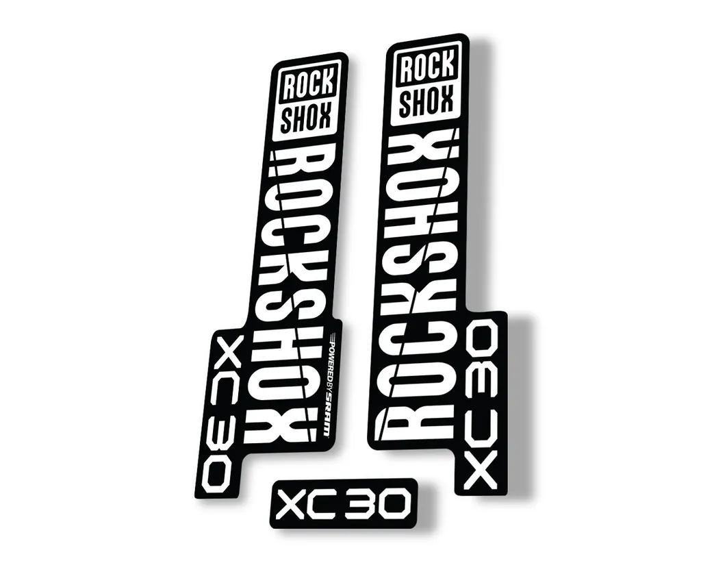 Rock Shox XC 30 2020 Fork Decal Mountain Bike Cycling Sticker Adhesive White - 1