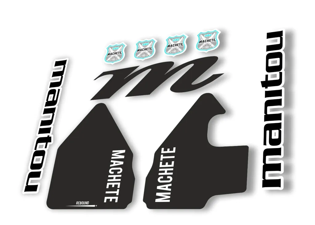 Manitou Machhete 110 Comp 2020 Fork Suspension Decal Kit Sticker Set Black - 1
