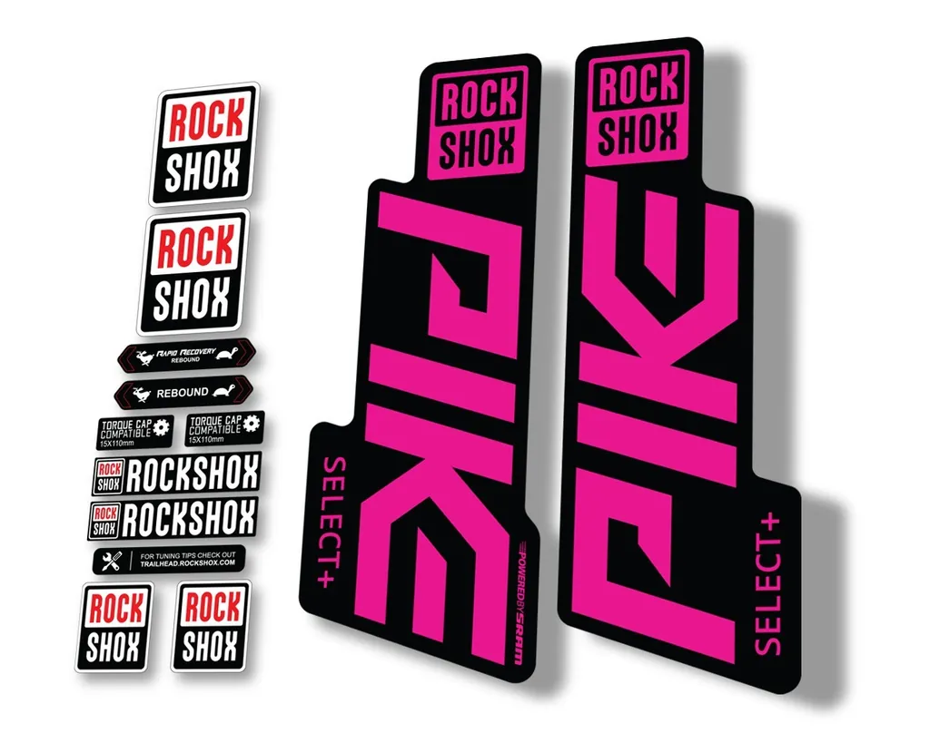 Rock Shox PIKE 2020 Select Plus + Mountain Bike Cycling Decal Sticker Pink - 1