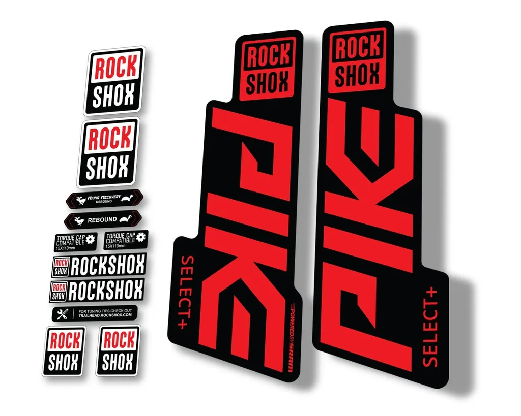 Rock Shox PIKE 2020 Select Plus (+) Mountain Bike Cycling Decal Sticker Red - 1