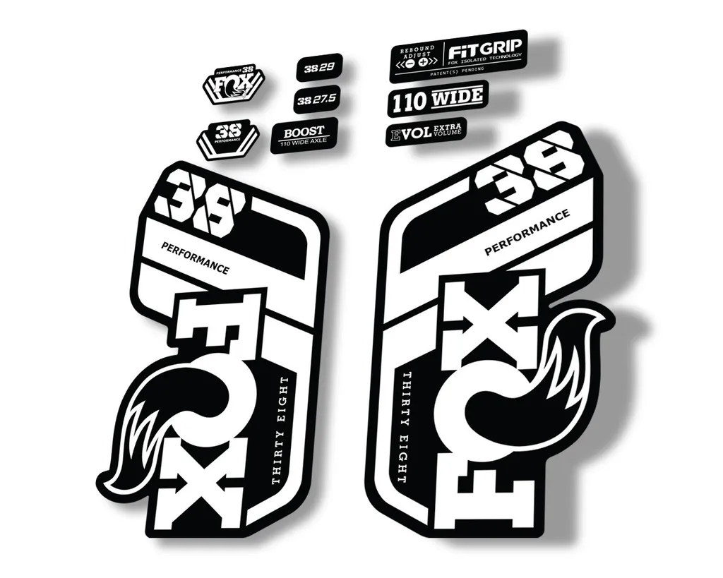 FOX 38 Performance 2021 Forks Suspension Factory Decal Sticker White - 1