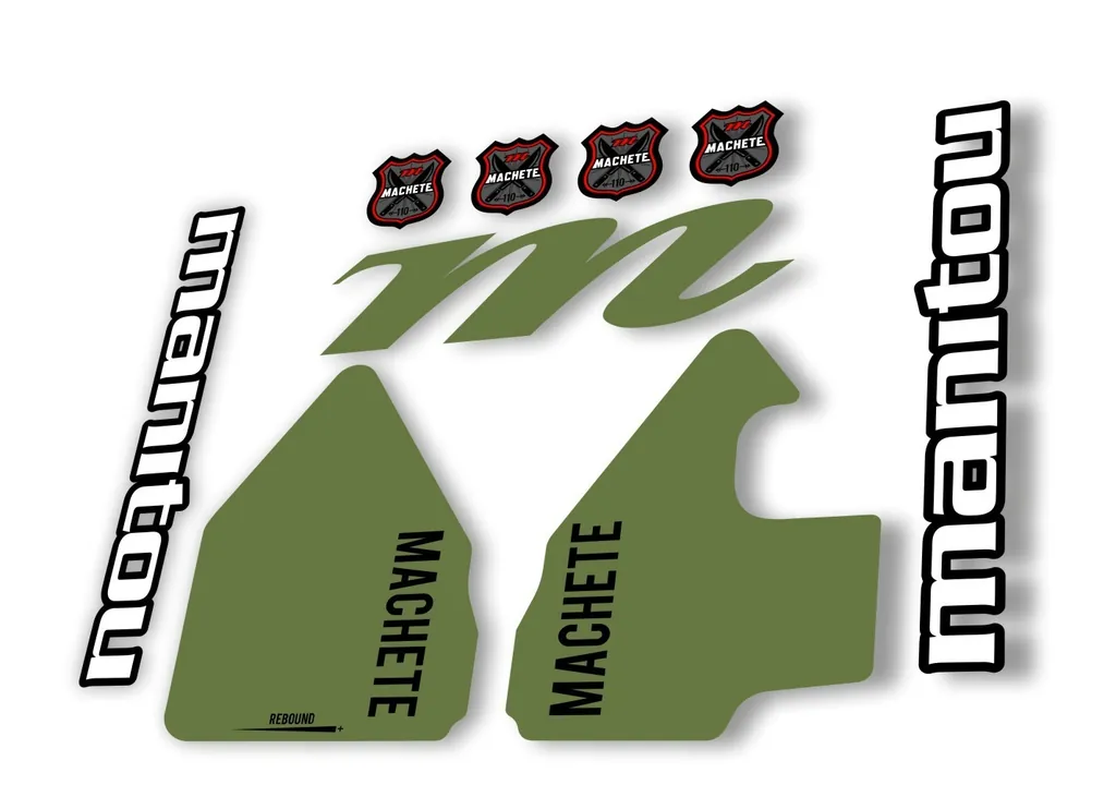Manitou Machhete 110 Comp 2020 Fork Suspension Decal Kit Sticker Set Olive - 1
