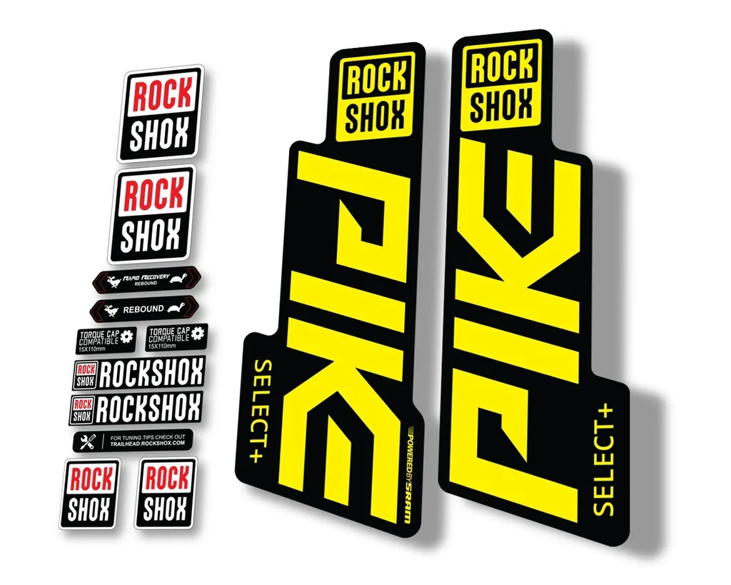 Rock Shox PIKE 2020 Select Plus (+) Mountain Bike Cycling Decal Sticker Yellow - 1