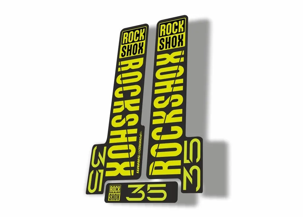 Rock Shox 35 2018 Fork Decal Mountain Bike Cycling Sticker Adhesive Lime Green - 1
