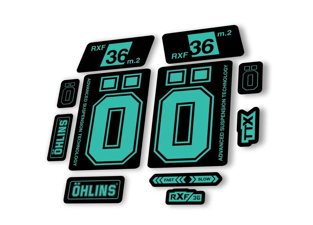 Ohlins RXF 36 M.2 2022 Fork Decal Mountain Bike Cycling Sticker Adhesive Dolphin - 1