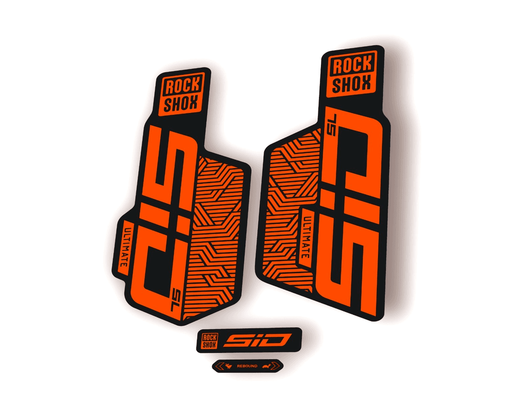 Rock Shox SID SL ULTIMATE 2025 Flight Attendant Bike Cyclin Decal Sticker Orange - 1