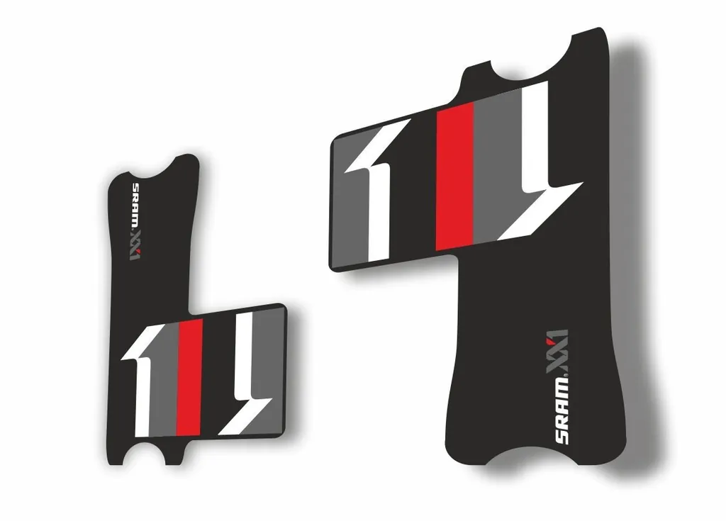 Crank Set Stickers Decals MTB SRAM XX1 Mountain Bike Bicycle Adhesive 2 Pcs Red - 1
